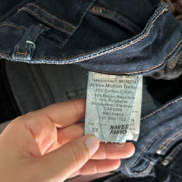 Naked & Famous Skinny Jeans Dark Wash - Picture 3 of 4